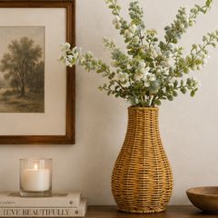Rattan woven vase