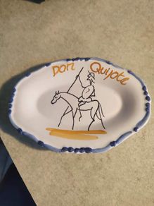 don quijote small hanging wall plate.
