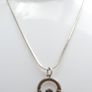 Vintage 925 Sterling Silver Claddagh Pendant Necklace length 16" - 5,2g Image 5