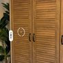 Large Wooden Double Wardrobe Image 4