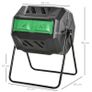 Garden Compost Bin Dual Tumbler Rotating Outdoor Composter with Sliding Doors Image 3