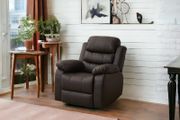 FINAL UNITS Bargain Recliner Chair Black &amp; Brown