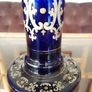 Superb Very Tall  Bristol Blue Hand Blown Late Victorian Art Nouveau Glass Vase Image 9
