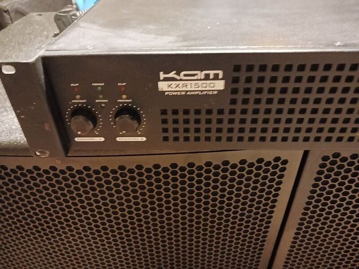 kme bass bins and kam power amp