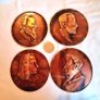 Copper and Brass Effect Metal Decorative Plaques Image 2