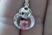 Silver 925 Pendant with Pink Tourmaline.