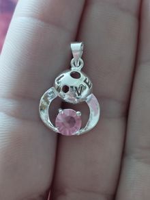 Silver 925 Pendant with Pink Tourmaline.