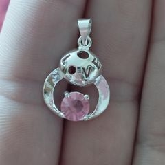 Silver 925 Pendant with Pink Tourmaline.