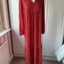 dress bnwt size 12 maxi red tiered dress size 12 v neckline long sleeved Image 6
