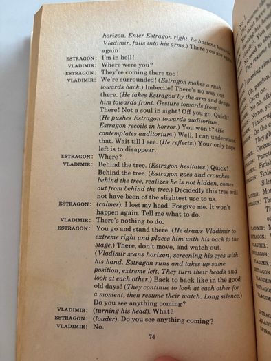 Waiting for Godot by Samuel Beckett Vintage Edition 1977