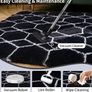 Geometric Rugs for Bedroom, 120x170cm Black and White Lines Fluffy Area Rugs for Living Room, Kids Room, Nursery Decor, Non-Slip Modern Shaggy Floor Carpet, Low Shedding Image 3