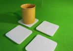 Felt Coaster Simple Shape Circle or Quadrat Felt Set of 4 NEW 6 mm felt