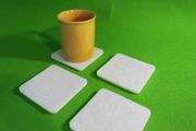 Felt Coaster Simple Shape Circle or Quadrat Felt Set of 4 NEW 6 mm felt