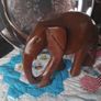 Large Carved Wooden Elephant Image 2