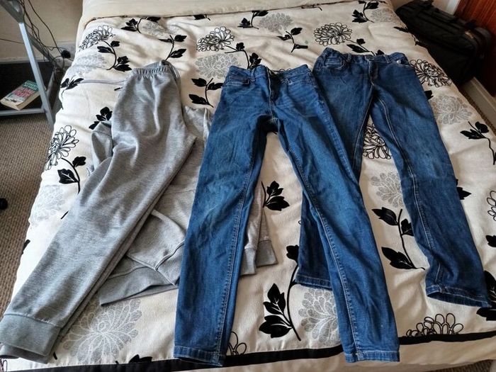 jeans and tracksuit
