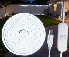 LQHZMYY LED Neon Light Strip, Powered by, Features a 501 Switch And Button Control, Waterproof