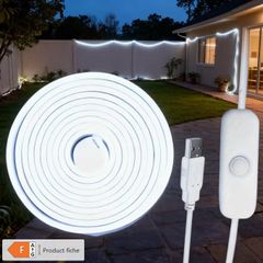 LQHZMYY LED Neon Light Strip, Powered by, Features a 501 Switch And Button Control, Waterproof