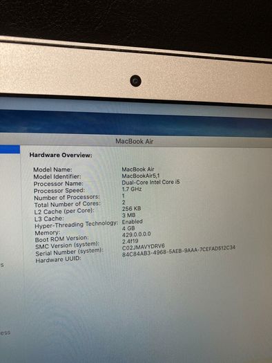 Macbook Air 11" 4/64  2012