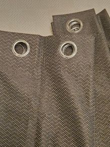 Charcoal Blackout Ready Made Eyelet Curtains