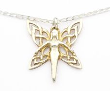 St Justin Sterling Silver Fairy Necklace In Original Box