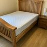 Oak Bed Double & Mattress Image 2