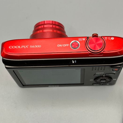Nikon Coolpix S6300 Red 16.0MP Nikkor 10x Zoom Digital Camera - Full Kit