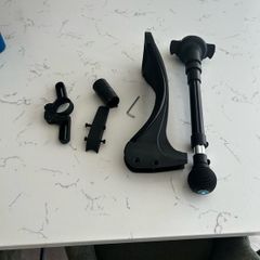 Micro seat push handle and foot rest