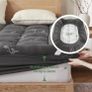 Mattress Topper Double Bed, Soft Quilted Pad for Back Pain Relief, Thick Mattress Topper with Deep Elasticated Pocket (Grey) Image 7