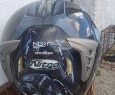 Leather biker pants and helmet