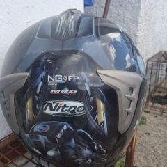 Leather biker pants and helmet