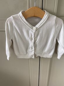 Ivory M&S short baby cardigan