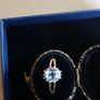 10 c gold ring with Natural Topaz and Diamonds Image 2