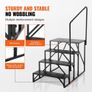 RV Steps, 4-Step RV Stairs, 440 LBS/199.6 kg Load Capacity, Thickened Carbon Steel, With Handrail, Non-Slip Steps for Safe Entry and Exit Image 6