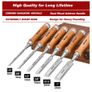 Wood Chisel Tool kits 6pcs DIY Woodworking Hand Cutters for Wood Carving Woodworking Tools with Premium Wooden Case Image 4