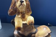 Vintage Large Italian Porcelain Figurine 'Dog in Boot'
