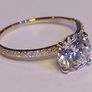 14k Gold ring with 2.07 ct Lab-Grown Diamond, 1.87ct main lab-diamond cerified by IGI and Laser inscripted Ideal cut! Image 2
