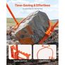 24in Stone Lifting Tongs, 2-Claw Rock Tongs, Heavy Duty Steel Log Tongs, 1100LBS Lifting Capacity, Swivel Log Grapple, Serrated Claw Design Image 2