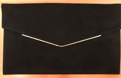 Ladies Black Suede Effect Clutch/ Shoulder Bag by New Look