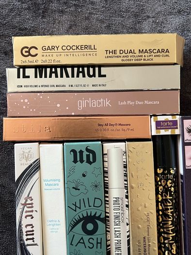 Brand new full size, Urban decay, Tarte, Stila, Blinc, Smashbox, the organic Phamacy, kat von d, IL MAKIAGE, GIRLACTIK, Gary Cockerill Mascara