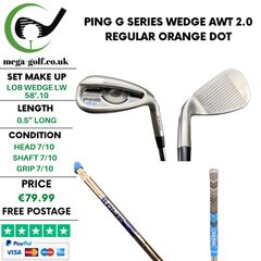 Ping G Series Wedge Lw 58 Degree.10 / AWT 2.0 Regular / Orange Dot