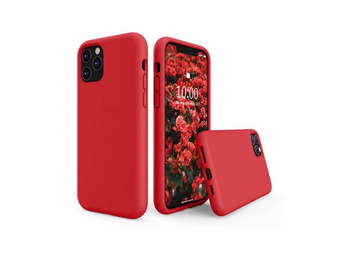 Liquid Silicone Case For iPhone 11 Pro Luxury Thin Soft Phone Cover New Red - FHT5IP11PLK