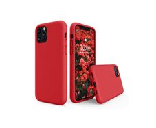 Liquid Silicone Case For iPhone 11 Pro Luxury Thin Soft Phone Cover New Red - FHT5IP11PLK
