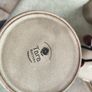 Set of 4 of 2  Coffee / Tea Mugs 12 oz Stoneware matching Milk Jug and suger bowl with lid. Speckled Beige/Brown Fall Leaves Image 9