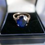Vintage 9ct Rose Gold 375 Gold Sapphire Ring 4,01g size L1/2 Image 8
