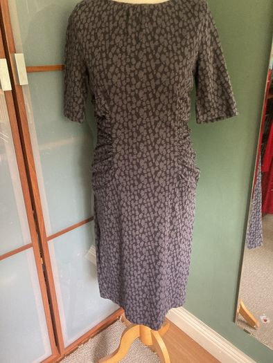 Hobbs Figure Hugging Dress with  Ruching on both sides - Size 12