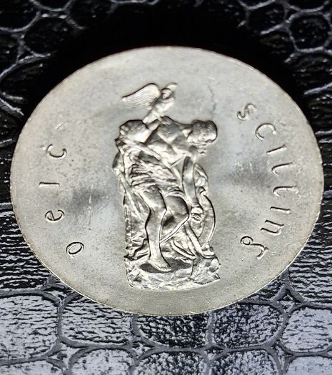 Silver Padraig Pearse 10 Shilling 1966 UNC coin