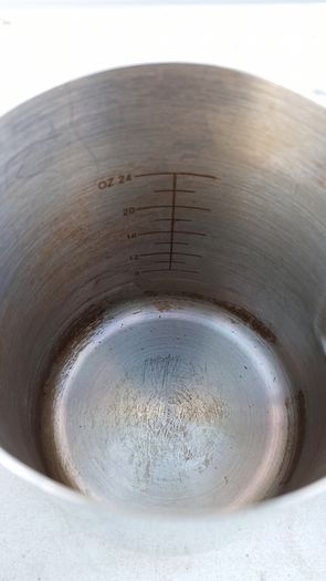 3 stainless steel milk frothing pitchers  used