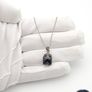 Vintage 925 Sterling Silver, Marcasite & Black Spinel Gothic Necklace Image 8