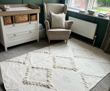Large Boho Wool Rug