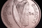 #547 - Ireland - 1934 - Half Crown - Silver - Scratches -  KM.8